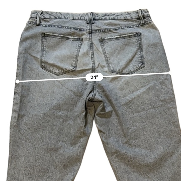 Good American Jeans 16 Good Girlfriend High Waist GGHNH602BT Distressed Black - Picture 7 of 8